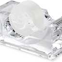 Huang Acrylic Clear Block Tape Dispenser, modern design, crystal clear construction, perfect for home or office
