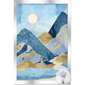 Silver Picture Frame, 12x18 Picture Frame for Photo Poster Canvas Certificate Document Display Horizontally or Vertically High Transparent Wall Gallery(Size 12 x 18 inches)