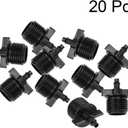 uxcell Barb Drip Pipe Connector 1/2 BSPF Male Thread 4/7mm Hose Fitting for Garden Agricultural Irrigation System, Plastic 20pcs