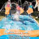 Spring Water Slip and Water Slide for Kids Backyard, 22ft*3 Racing Lanes Slip Water Slides with Sprinkler for Age 5-8 8-12, Summer Outdoor Water Toy with 3 Inflatable Bodyboards, 22ft-Triple Lane