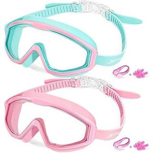 Freela Goggles for Kids Toddler 3-15, Anti Fog No Leak Clear Swim Goggles for Boys Girls Pool Beach Swimming