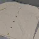 GRACE KARIN Women's 3/4 Sleeve V Neck Button Down Lightweight Cardigan Sweater Open Front Dressy Shrugs Spring Fashion (Large, Apricot)