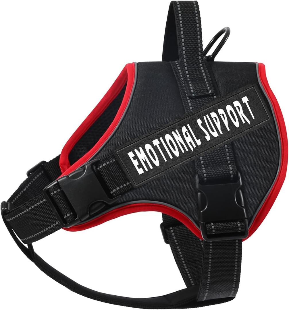Voopet Emotional Support Dog Harness, Professional Service Dog Vest Harness for Small Medium Large Dogs, Reflective Breathable and Adjustable No Pull/Choke ESA Essential Harness