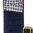REDCAMP Cotton Flannel Sleeping Bag for Camping Backpacking, Adults Cold Weather Envelope Sleeping Bags with 2/3/4/6lbs Filling
3Lbs
