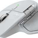 Logitech MX Master 4 for Mac, Ergonomic Bluetooth Mouse with Advanced Performance Haptic Feedback, Ultra-Fast Scrolling, USB-C Charging, MacOS, iPadOS, Windows - White Silver