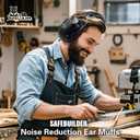 SAFEBUILDER Ear Muffs Noise Reduction SNR 33dB Adjustable Lightweight Safety Earmuffs Sound Proof Noise Cancelling ANSI (1-black)