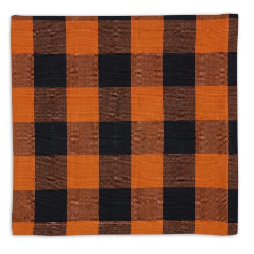 Pillow Cover, 18x18 Inch, Black & Orange