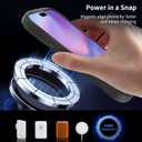 Magnetic for iPhone 17 Pro Case, (Compatible with Magsafe) Curly Wavy Frame Hard Translucent Matte Clear Back Cover for Women Men TPU Bumper Shockproof Phone Case (Black)