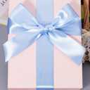 4 x 1 1/2 Inch Sky Blue Solid Satin Ribbon, 50 Yards Craft Fabric Ribbon for Gift Wrapping Floral Bouquets Wedding Party Decoration