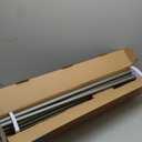 KAMANINA 1 Inch Double Curtain Rods for Windows 140 to 195 Inches (12-16 Feet), Silver Heavy Duty Double Curtain Rod, Telescoping Drapery Rod with Netted Texture Finials