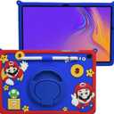 Cartoon Case for iPad 10.2"/iPad Pro 10.5"/ iPad Air 3MONEHOYSY Cute Soft Silicone Kickstand [Drop Proof,Shock Proof,Anti Slip] Back Stand Cover Case for Kids Children Teens Girls Boys (Mario)