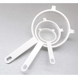 Plastic Strainer Kitchen Cooking Nylon Polyester Mesh 100% Plastic BPA Free White 3 sizes 3" - 4" - 5.5" By JTS