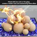 Skyflame 12PCS Ceramic Balls, Mixed of 4 Sizes Fire Pit Balls Set for Indoor and Outdoor Fire Tables or Fireplaces Accessory,Beige