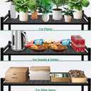 5 Gallon Water Jug Holder Heavy Duty4-Tier Water Jug Rack w/Top Shelf, Wall Mount Water Bottle Holder for 9 Bottles, Powder Coated Water Rack Stand for Home, Office, Restaurant, Gym.