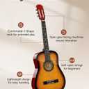 Moukey 38" Acoustic Guitar for Beginners Kids Youth Adult Dreadnought Guitarra Acustica Kit with Chord Poster, Gig Bag, Tuner, Picks, Nylon Strings, Capo, Strap - Sunburst
