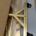 Leteuke Bar Cart for Home, 3 Tier Gold Serving Rolling Carts with Wheels, Drink Cart, Liquor Stand with Marbled Wooden Shelves, Wine Rack and Glass Holder for Kitchen, Dining Room