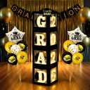 Ceenna Class of 2026 Graduation Decorations "grad" "2026" LED Marquee Letters Light Boxes Congrats Balloons Cap Card for Grad Party Decorations 2026 Home Table Decor, for Any Grades