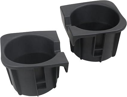 Osompar Cup Holder Insert (Pair) Compatible with 2005-2015 Toyota Tacoma Replaces 66991-04012 66992-04012