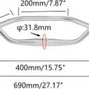 Bike Riser Handlebar 31.8mm, Length 690mm, Universal Bicycle Handle Bars for MTB Gravel Bikes Touring Bikes, Aluminium Alloy, Silver