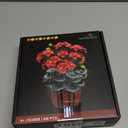 Flowers Geranium Botanicals Building Set - Artificial Bonsai Plants for Home Office Decor Display 548PCS Geranium Flowers Pot Building Blocks for Adults Women Age 12+ Gift for Valentine's Day