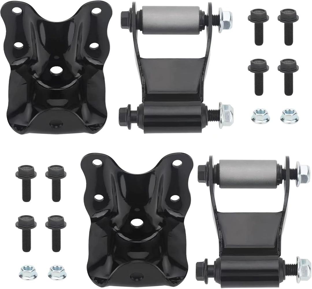 Rear Leaf Spring Shackles Hanger Brackets Repair Kit Fit For 1986-2011 Ford Ranger,1994-2010 Mazda B2300/B3000/B400,1998-2001 Mazda B2500,Replaces#722-001 722-010