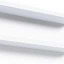 23.6 Inches Long Floating Shelves, 2 Set Modern White Wall Shelf for Bedroom, Nursery Book Shelf with Lip, Picture Ledge Shelf for Living Room, Bathroom, Kitchen