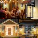 LED Dusk to Dawn Outdoor Light Fixtures - 2 Packs Modern Porch Lighting with Attractive Glass, 13W 3000K LED Exterior Sconce Wall Mount with Photocell Sensor for House Front Garage Door, Waterproof