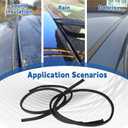 Silscvtt Roof Trim Molding Kit Sealing Strip Black Replacement for Corolla 2009-2013