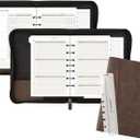 AT-A-GLANCE Simulated Leather Undated Starter Set, 43184 DAY-TIMER, Desk Size, Distressed Brown (031-0140-04)