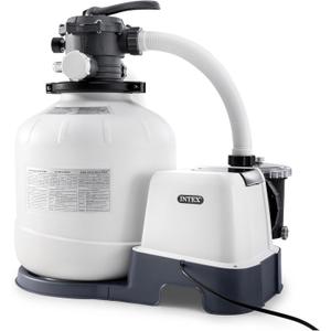 Intex Sand Filter Pump & Saltwater System for Up to 15,000 Gal Pools, Krystal Clear - Automatic Algae Control & Above-Ground Swimming Pool Cleaning