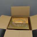 NiHome Golden Mirror Acrylic Wedding Card Box with Sliding Lid, Large Capacity for 80-100 Cards, Premium Gold Acrylic with Bold Cards Print for Weddings, Parties, Baby Showers, Keepsakes, Receptions