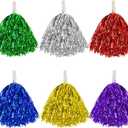baotongle 12 PCS Cheerleading Squad Spirited Fun Poms Pompoms Cheer Costume Accessory for Party Dance Sports (Multicolor)