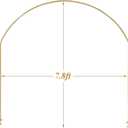 LANGXUN 7.8Ft Metal Gold Balloon Arch Kit, Semi-Circular Balloon Arch Stand with Water Bases for Wedding Bridal Baby Shower Birthday Party Supplies Decorations