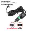 Dash Cam Charger Cable, GPS Navigator Charger, Mini USB Right Port, 12V Car & 24V Truck Power Adapter, Black, 3.5M