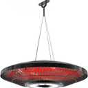 Electric Patio Heater Outdoor, ThermoMate 1500W Infrared Hanging Heater Ceiling Mounted with Chain, IP65 Waterproof Outdoor Heater for Porch, Gazebo, Balcony, Black