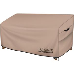 ULTCOVER Patio Furniture Sofa Cover 60W x 35D x 35H inch Waterproof Outdoor 2-Seater Loveseat Cover (Brown-35"Deep)