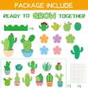2 x Cactus Cutouts Picture Frame Bulletin Board Decorations Set Summer Plants Flower DIY Photo Cutouts for Classroom Back to School Whiteboard Chalkboard Wall Decor Teacher Supplies