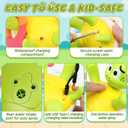 CORPER TOYS 2 in 1 Toss & Water Spraying Rechargeable Turtle Bath Toy for Toddlers, with 5 Colorful Animal Rings Floating Turtle Baby Bathtub Toy for Pool Water Table Play for Kids Gift