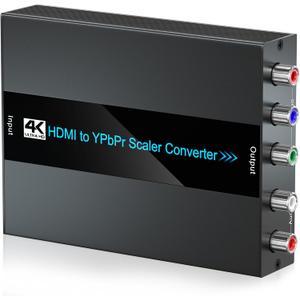 EASYCEL 4K/60Hz HDMI to Component Converter with Scaler Function, HDMI to YPbPr Converter Support 480i/576i Component Out for HD Devices to Display on CRT TV with YPbPr