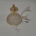 Crystal Candy Bowl Holder, Decorative Fruit Bowl Stand, Flower Basket Ornament, Home Decor, for Displaying Fruits or Artificial Flowers, Table Centerpiece (Gold, L) (1 Pcs L)