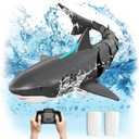 Remote Control Shark Pool Toys for Kids Age 8-12,2.4Ghz Waterproof RC Boat,Toy Shark with Light for 60 Mins Play,Gift for Boys Girls