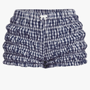 SOLY HUX Women's Ruffle Shorts Plaid Y2k Lace Bloomers Elastic Waist Frill Bottoms Gingham Micro Boyshorts, L