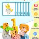Maaacute Montessori Toys for 1 2 3 Year Old Boys Girls, Toddler Toys Age 2-4, 10 Pack Wooden Animal Blocks Sorting & Stacking Education Toddler Puzzles Toy,1 2 3 Year Old Girl Boy Birthday Gifts