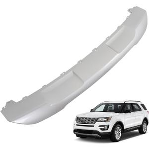 munirater Front Bumper Lower Valance Glossy Silver Plastic Replacement for 2016-2017 Explorer FB5Z8419APTM FO1095262