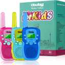 Toys for 3-12 Year Old Boys Walkie Talkies for Kids 22 Channels 2 Way Radio Gifts Toys with Backlit LCD Flashlight 3 KMs Range Gift Toys for Age 3 up Boy and Girls to Outside, Hiking, Camping
