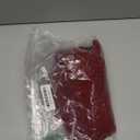 30 Inch Red Knitted Small Christmas Tree Skirt, Chunky Cable Knit with Braided Border, Perfect for Xmas Holiday Decorations