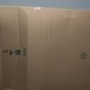 Bam & Boo 20" x 20" x 2" Square Natural Bamboo Ottoman Tray with Handles, Black