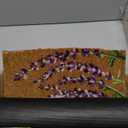 Juvale Lavender Floral Door Mat - 17 x 30 in, Purple Coir - Welcome Mat for Front Door & Entryway - Coir Doormat for Patio & Porch
