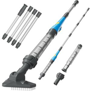 Pool Vacuum for Above Ground Pool & Hot Tub Vacuum, Cordless Pool Cleaner with 60 Mins Running Time, Rechargeable Stick Lightweight Spa Vac, Ideal for Fast Sand & Debris Removal in All Pool Types