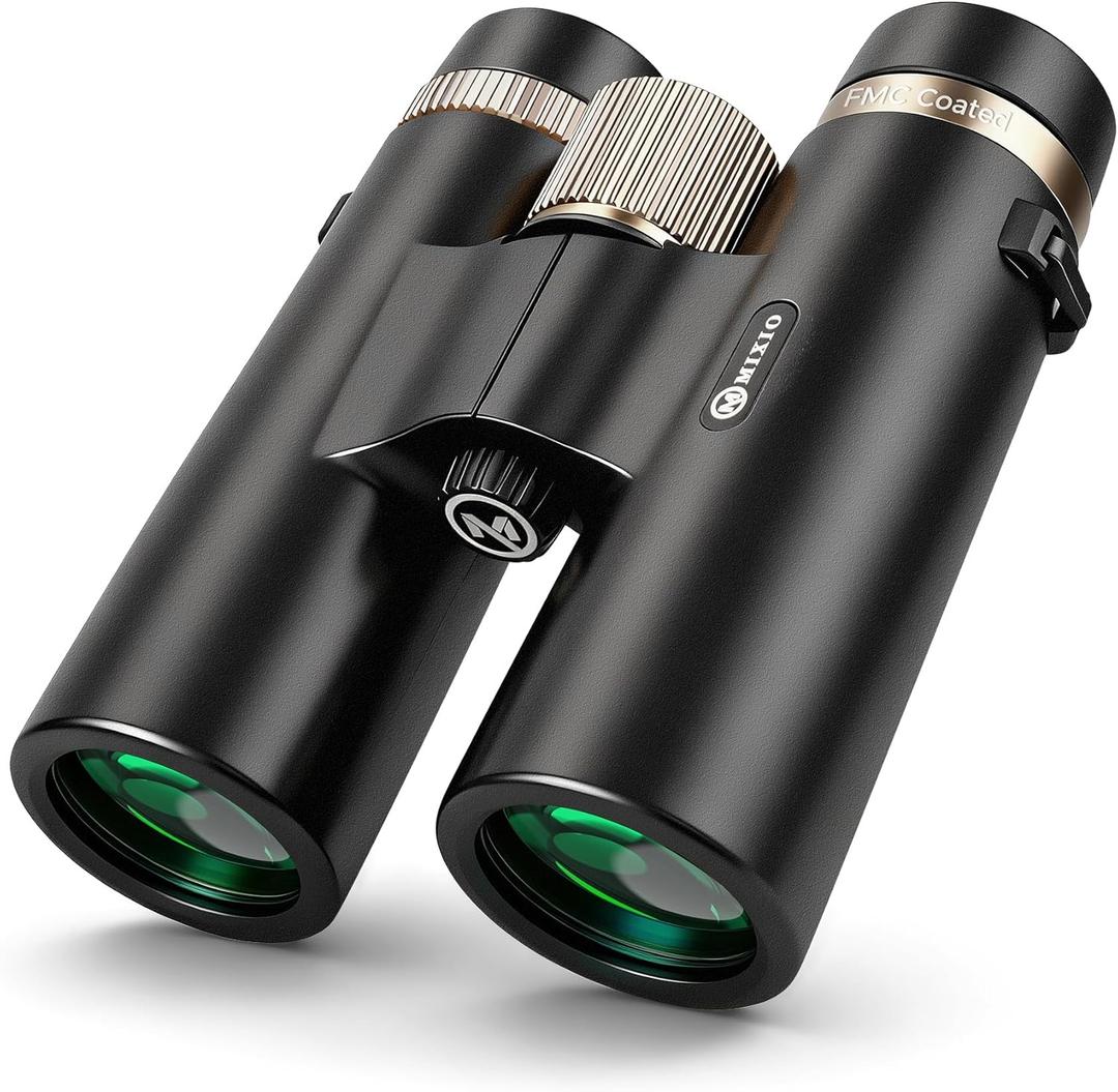 12x42 UHD Binoculars for Adults High Powered Waterproof Large View with Clear Vision & Compact Binocular Essentials for Hunting Camping Cruise Travel Bird Watching Sports